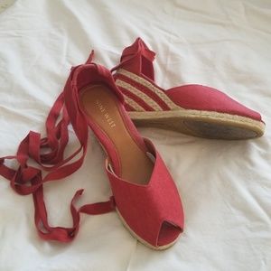Nine West Red Strappy Sandals